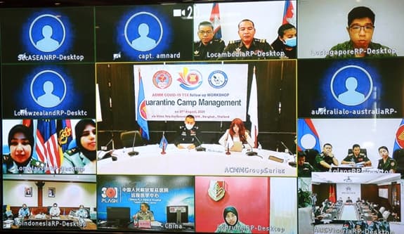 Khai mạc hội thảo trực tuyến quân y các nước ASEAN về quản lý khu cách ly trong phòng, chống Covid-19