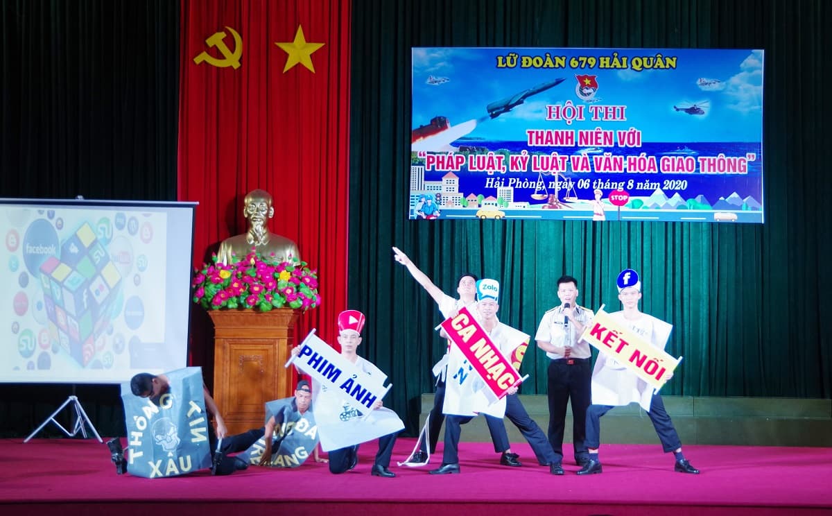 Hội thi “Thanh niên Lữ đoàn 679 Hải quân với pháp luật, kỷ luật và văn hoá giao thông”