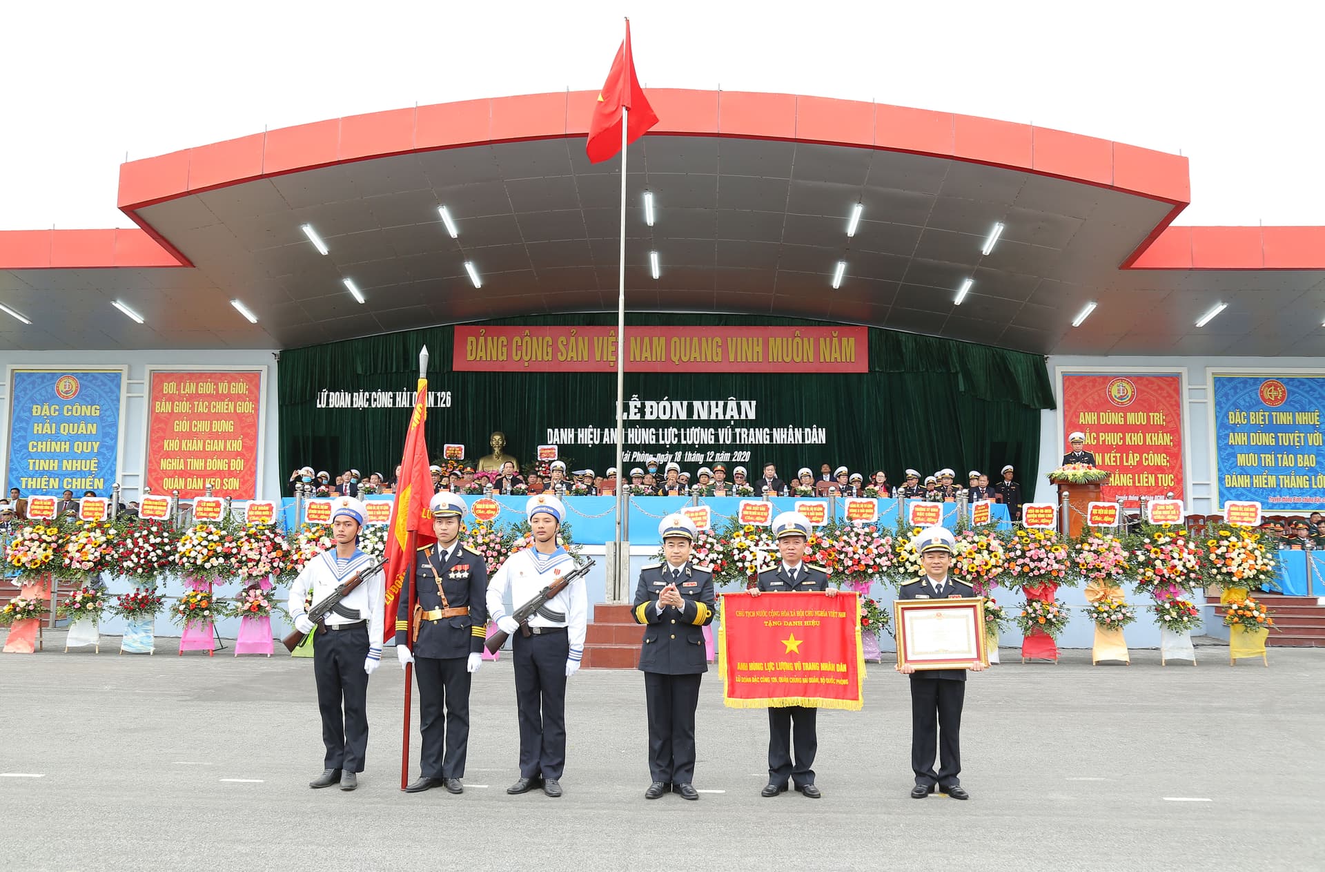 Lữ đoàn Đặc công Hải quân 126 đón nhận danh hiệu Anh hùng lực lượng vũ trang nhân dân lần thứ 3