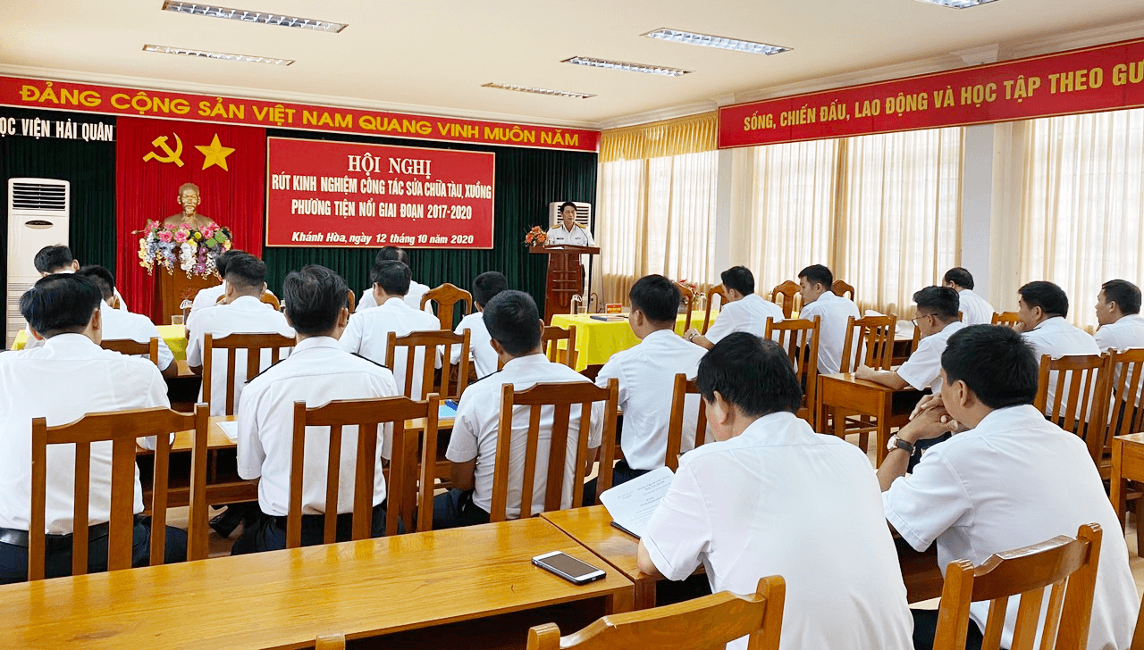 Học viện Hải quân rút kinh nghiệm công tác sửa chữa tàu, xuồng, phương tiện nổi