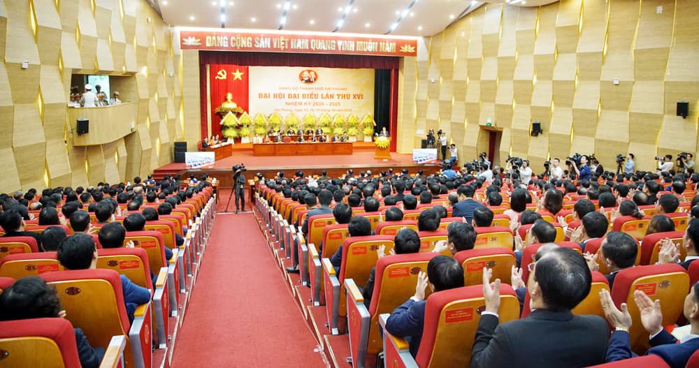Khai mạc Đại hội đại biểu Đảng bộ thành phố Hải Phòng lần thứ XVI, nhiệm kỳ 2020-2025