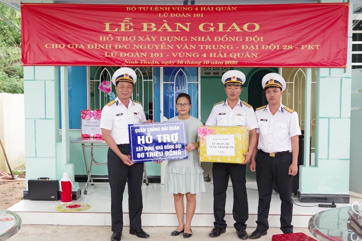Lữ đoàn 101: Khánh thành và bàn giao nhà đồng đội tại Ninh Thuận