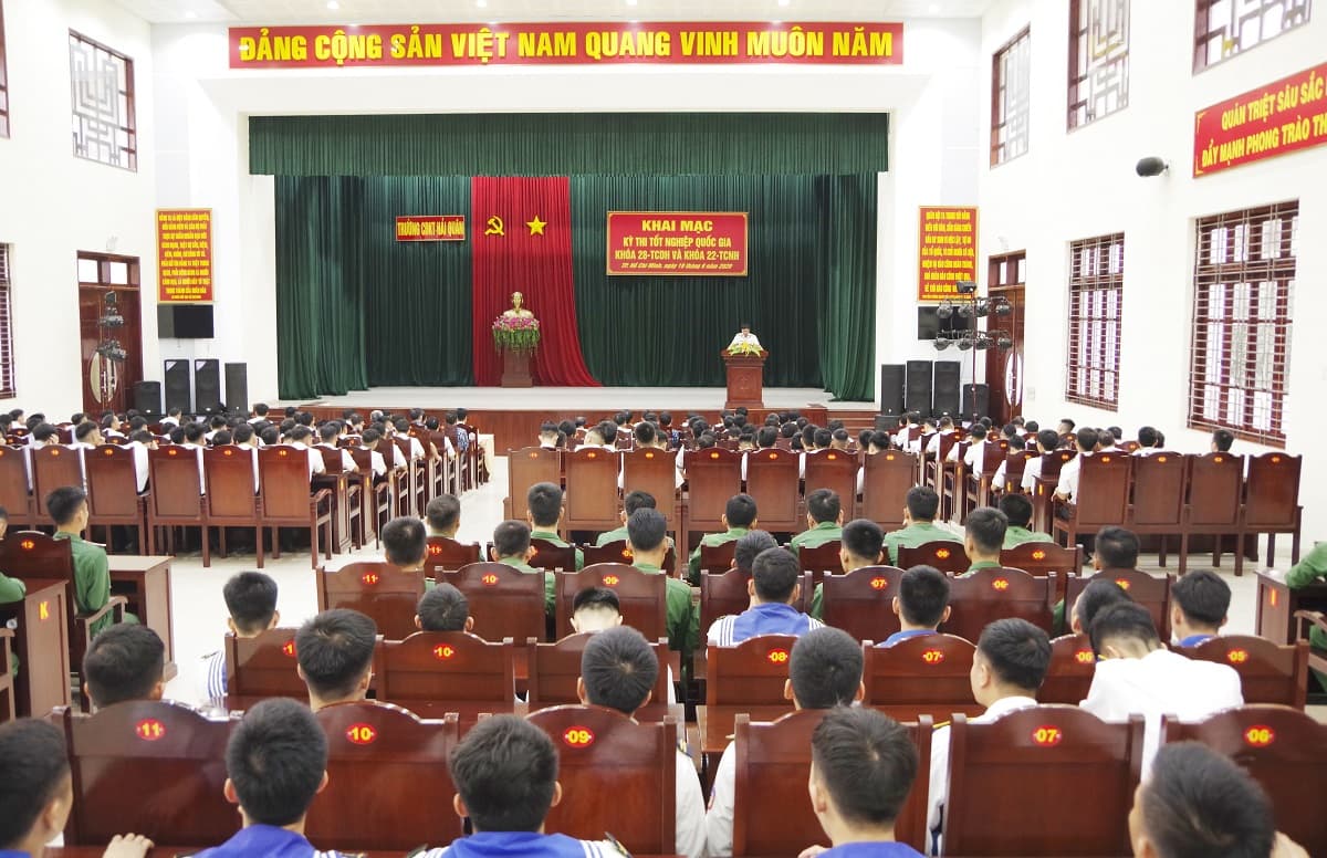 Trường Cao đẳng Kỹ thuật Hải quân khai mạc kỳ thi tốt nghiệp quốc gia năm 2020