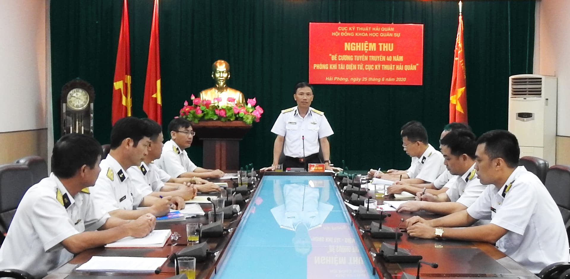 Nghiệm thu Đề cương tuyên truyền 40 năm Phòng Khí tài điện tử