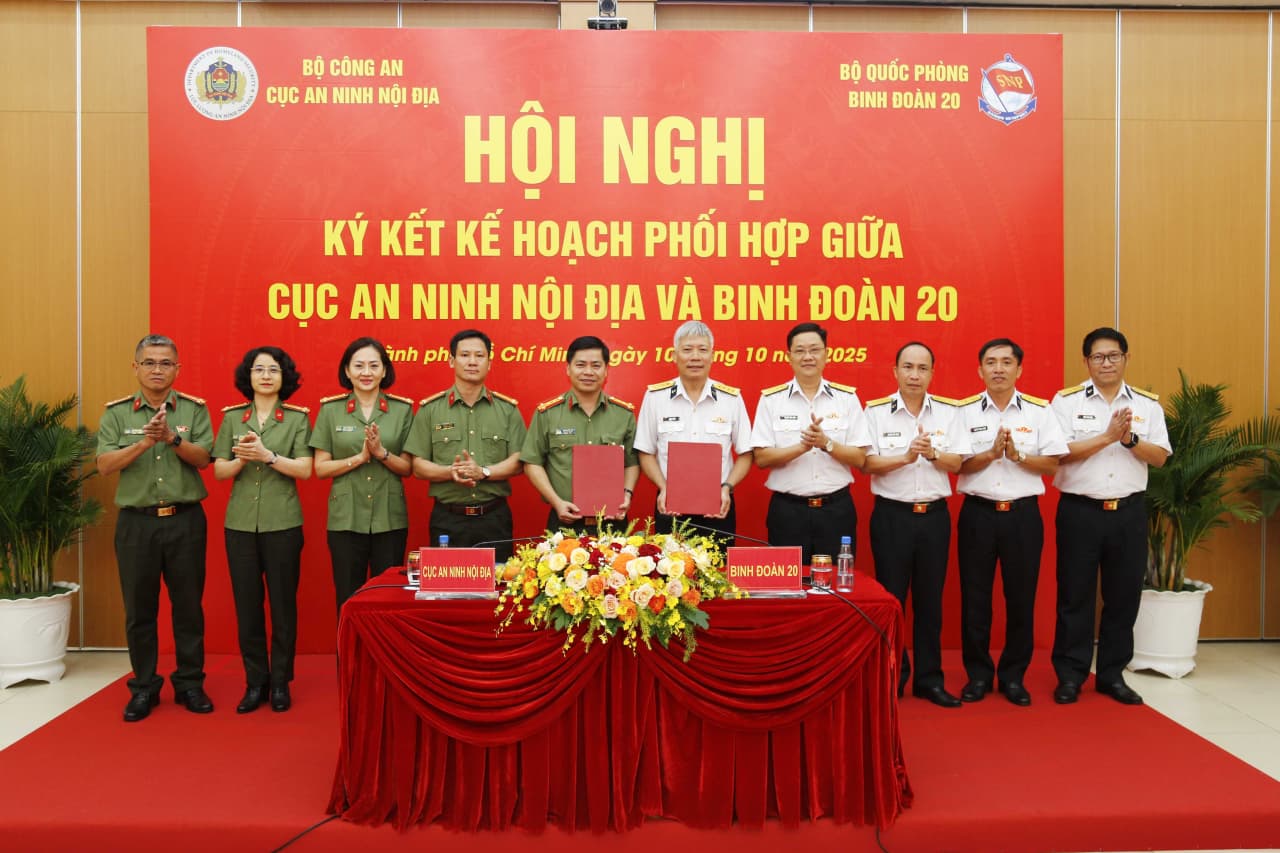 Binh đoàn 20 ký phối hợp hoạt động với Cục An ninh nội địa