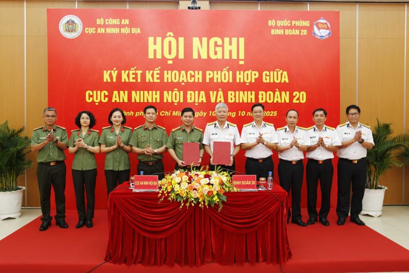 Binh đoàn 20 ký phối hợp hoạt động với Cục An ninh nội địa