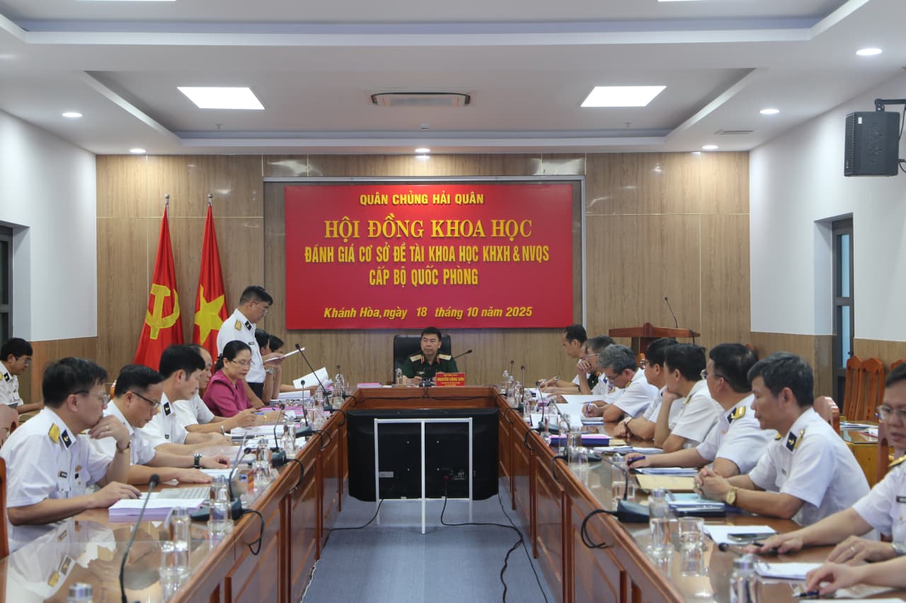 Đánh giá đề tài khoa học xã hội và nhân văn quân sự cấp Bộ Quốc phòng