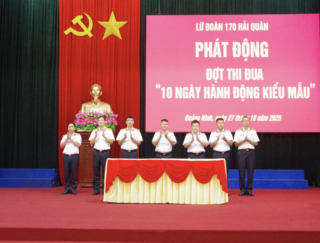 Lữ đoàn 170 phát động thi đua “10 ngày hành động kiểu mẫu”
