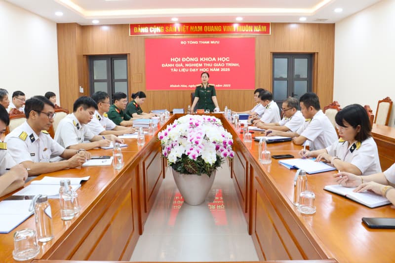Nghiệm thu kết quả biên soạn giáo trình, tài liệu dạy học các trường quân đội năm 2025