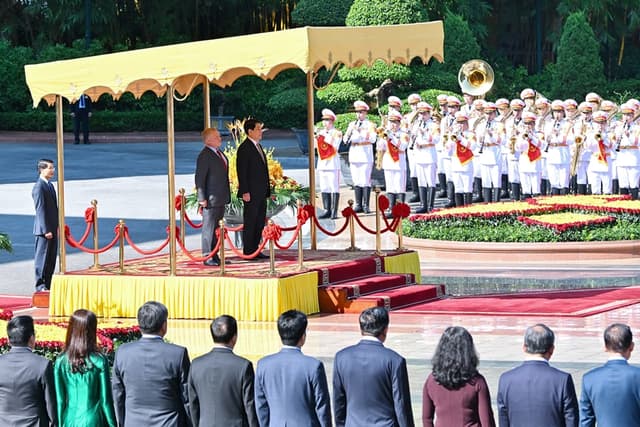 Chủ tịch nước Lương Cường chủ trì Lễ đón chính thức Quốc vương Jordan