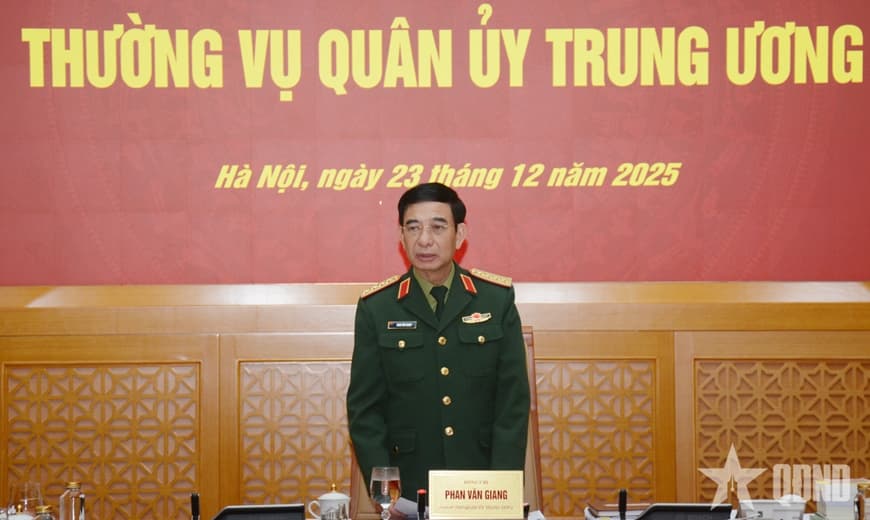 Đại tướng Phan Văn Giang chủ trì Hội nghị Thường vụ Quân ủy Trung ương