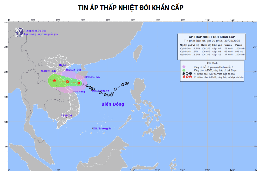 Áp thấp nhiệt đới có khả năng mạnh lên thành bão