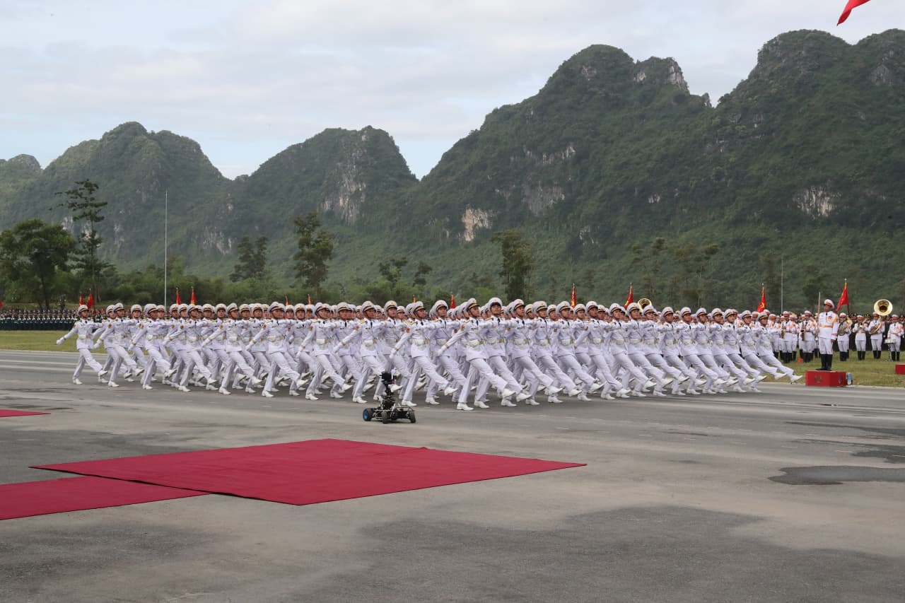 Tổng hợp luyện lần 2 chuẩn bị cho diễu binh, diễu hành kỷ niệm 80 năm Cách mạng tháng Tám và Quốc khánh 2/9