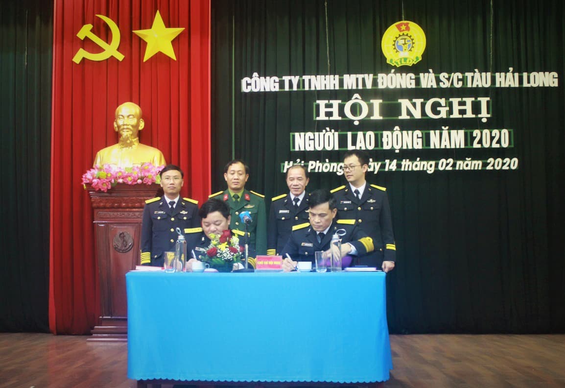 Công ty TNHH MTV đóng và sửa chữa tàu Hải Long bảo đảm tốt chế độ, chính sách cho người lao động