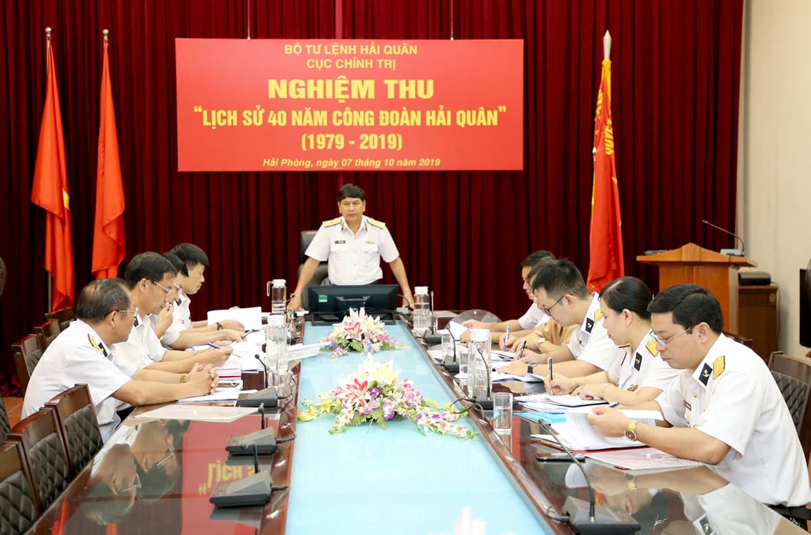Nghiệm thu “Lịch sử 40 năm Công đoàn Hải quân”