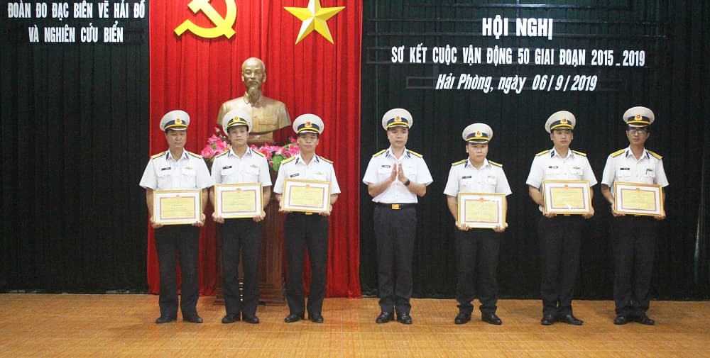 Đoàn Đo đạc biên vẽ hải đồ và nghiên cứu biển sơ kết Cuộc vận động 50 giai đoạn (2015-2019)