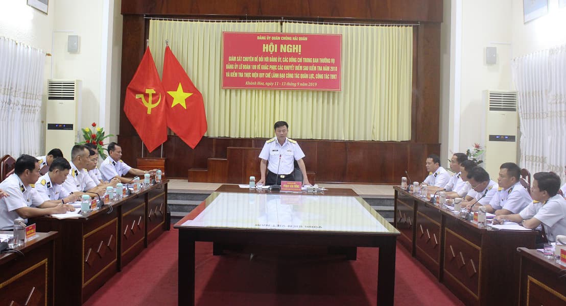 Thường vụ Đảng ủy Quân chủng Hải quân: Giám sát chuyên đề Đảng ủy Lữ đoàn tàu ngầm 189