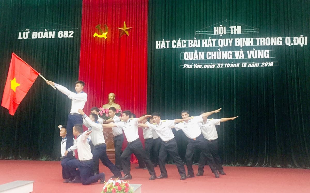 Lữ đoàn 682, Vùng 4 Hải quân: Hội thi hát các bài hát quy định