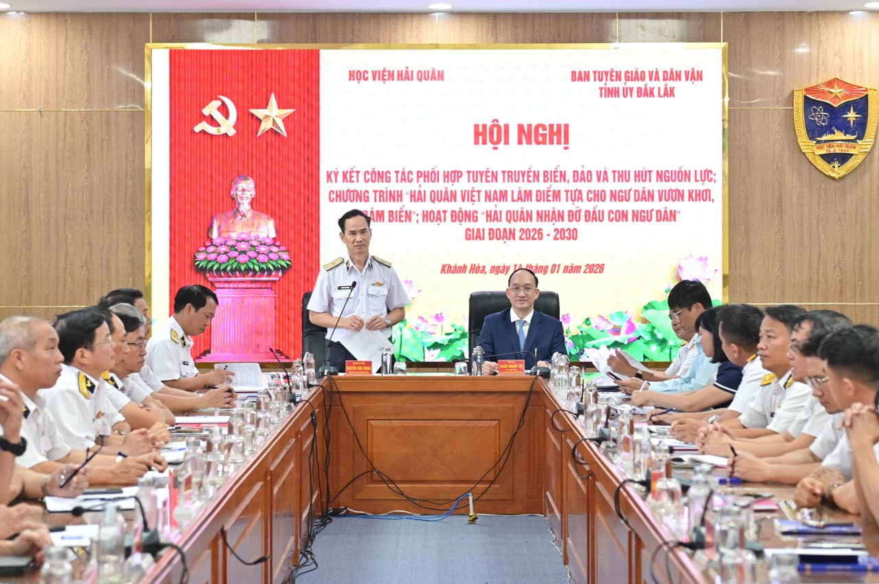 Học viện Hải quân ký kết phối hợp tuyên truyền biển đảo giai đoạn 2026 – 2030