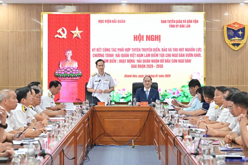 Học viện Hải quân ký kết phối hợp tuyên truyền biển đảo giai đoạn 2026 – 2030