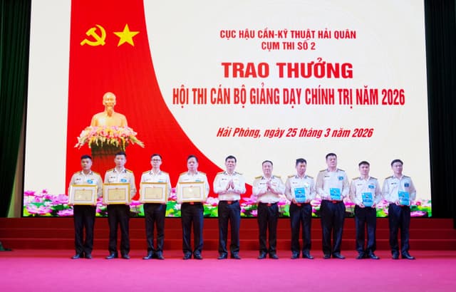 Cục Hậu cần-Kỹ thuật Hải quân: 100% thí sinh thi cán bộ giảng dạy chính trị đạt khá, giỏi