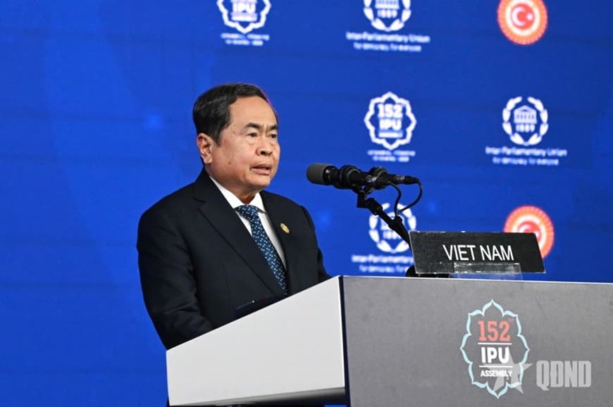 Chủ tịch Quốc hội Trần Thanh Mẫn dự và phát biểu tại Phiên thảo luận chung Đại hội đồng IPU-152