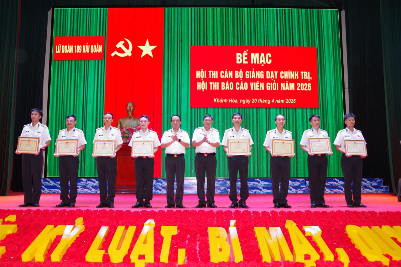 Lữ đoàn 189 bế mạc Hội thi cán bộ giảng dạy chính trị, báo cáo viên giỏi năm 2026