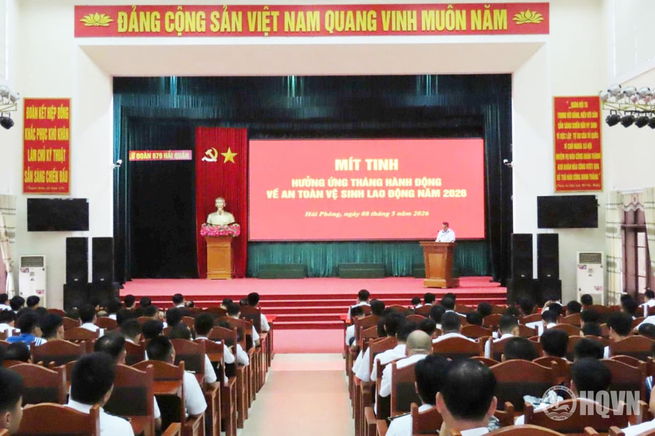 Lữ đoàn 679: Mít tinh hưởng ứng tháng hành động về an toàn, vệ sinh lao động năm 2026