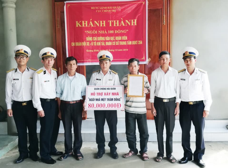 Vùng 3 Hải quân khánh thành và bàn giao “Ngôi nhà 100 đồng” tại Quảng Bình
