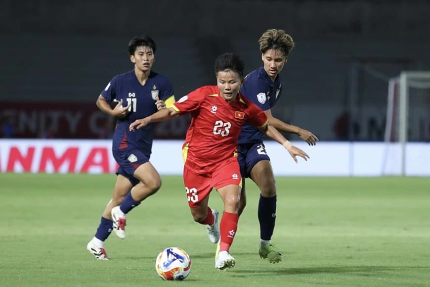 Thắng Thái Lan 1-0, đội tuyển nữ Việt Nam vào bán kết giải Đông Nam Á với ngôi nhất bảng