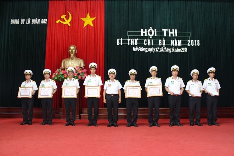 Lữ đoàn 602, Bộ Tham mưu Hải quân 25 thí sinh thi bí thư chi bộ năm 2018