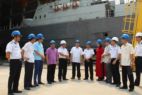 Đảng ủy khối cơ quan tỉnh Thái Nguyên tham quan, làm việc  với Nhà máy X46, Cục Kỹ thuật Hải quân