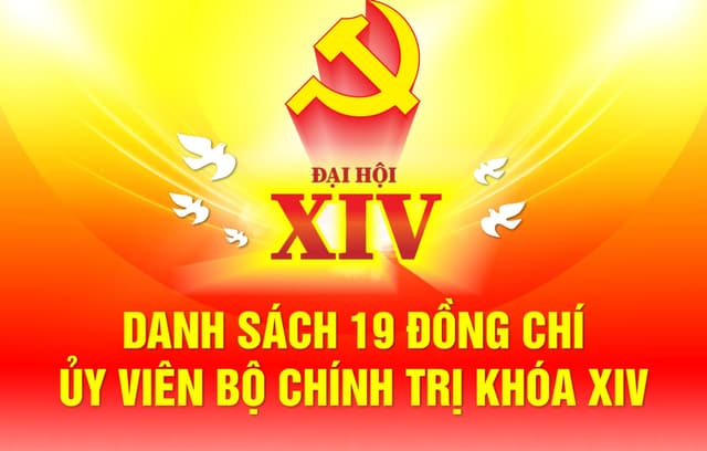 Danh sách 19 đồng chí Ủy viên Bộ Chính trị khóa XIV