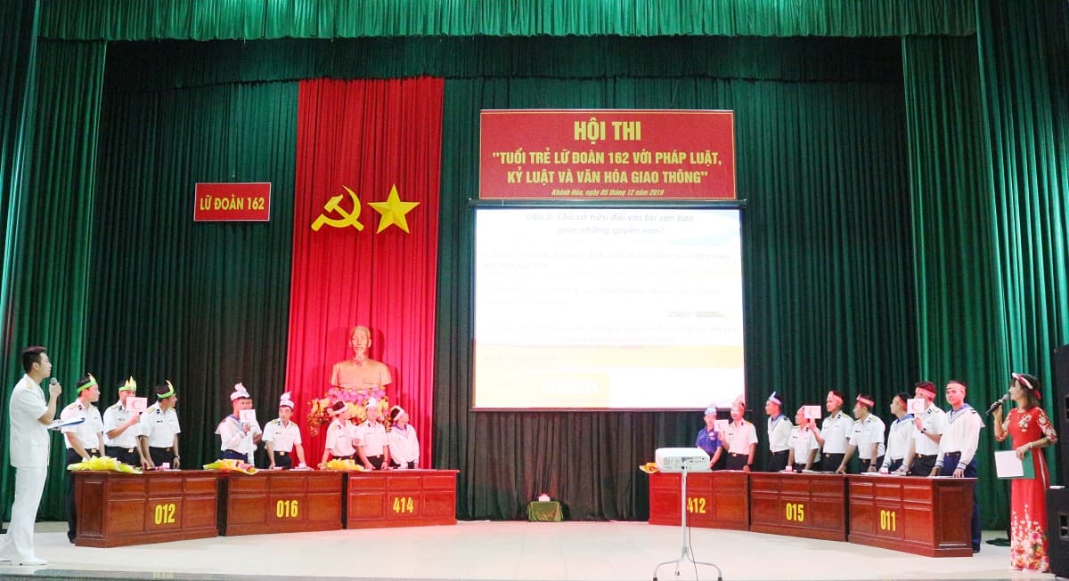 Lữ đoàn 162: Hội thi tìm hiểu pháp luật, kỷ luật và văn hóa giao thông