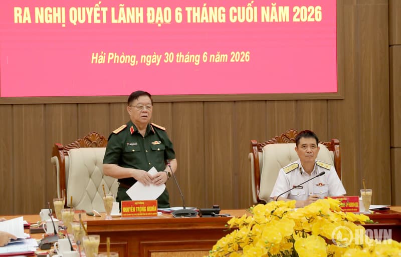 Đại tướng Nguyễn Trọng Nghĩa dự Hội nghị ra nghị quyết lãnh đạo 6 tháng cuối năm 2026 của Đảng ủy Quân chủng Hải quân