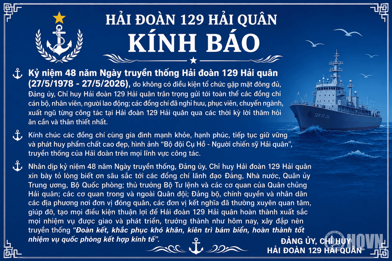 ĐẢNG ỦY, CHỈ HUY HẢI ĐOÀN 129 HẢI QUÂN KÍNH BÁO