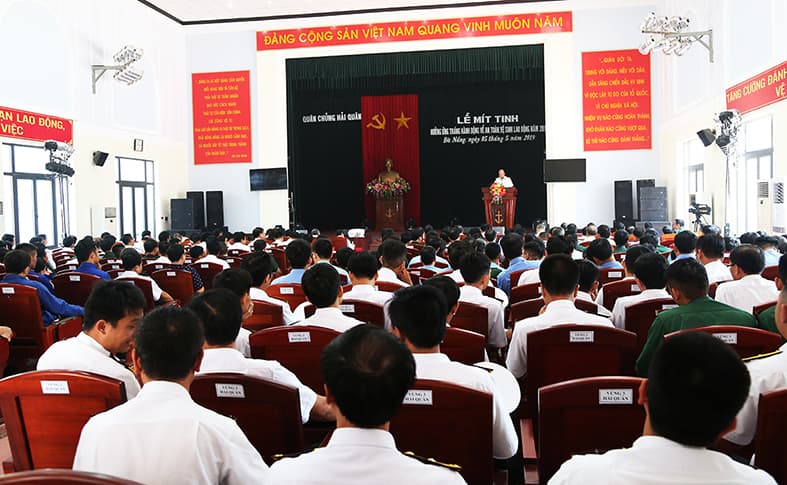 Quân chủng Hải quân: Mít tinh hưởng ứng Tháng hành động về An toàn, vệ sinh lao động năm 2019