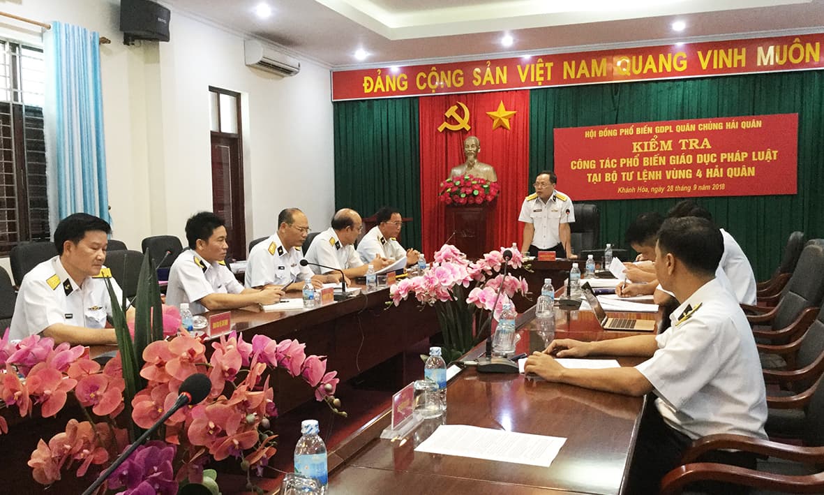 Vùng 4 Hải quân: Gắn chấp hành pháp luật, kỷ luật với thực hiện mô hình "Đơn vị 3 tiêu biểu"