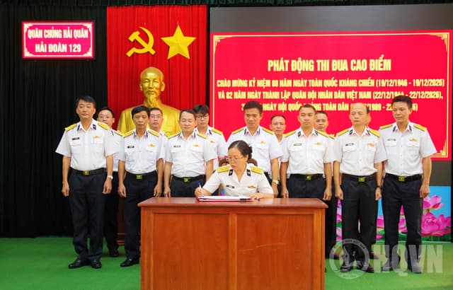 Hải đoàn 129 phát động đợt thi đua cao điểm