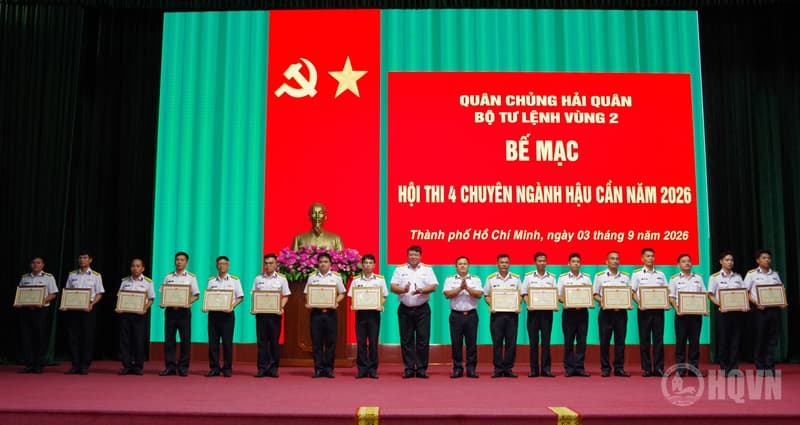 Vùng 2 Hải quân bế mạc Hội thi 4 chuyên ngành hậu cần năm 2026