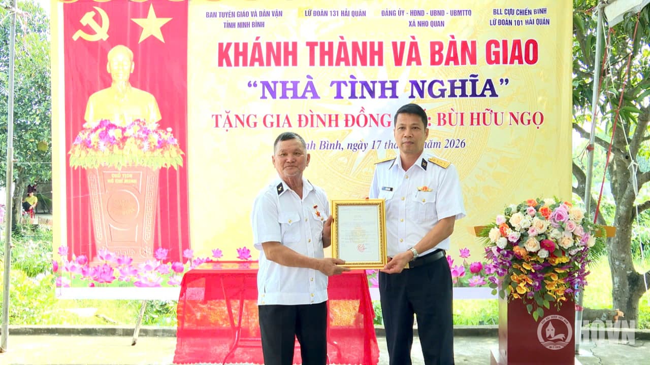 Lữ đoàn 131 bàn giao nhà tình nghĩa tại Ninh Bình