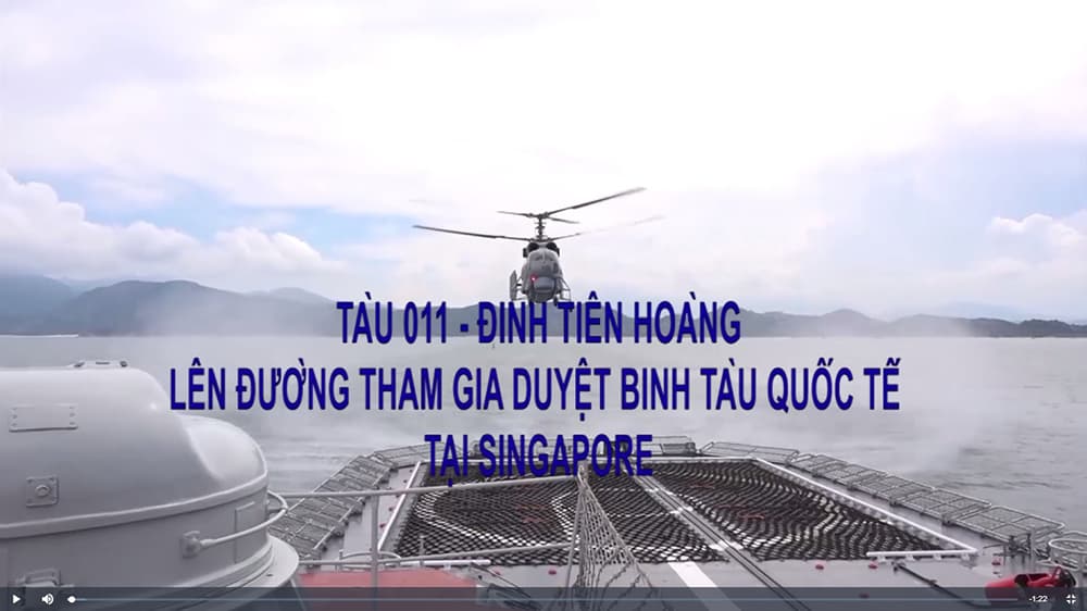 Tàu 011-Đinh Tiên Hoàng lên đường tham gia duyệt binh tàu quốc tế tại Singapore
