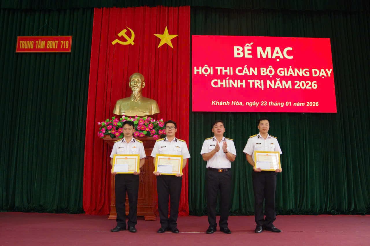 Trung tâm Bảo đảm kỹ thuật 719 bế mạc hội thi cán bộ giảng dạy chính trị năm 2026