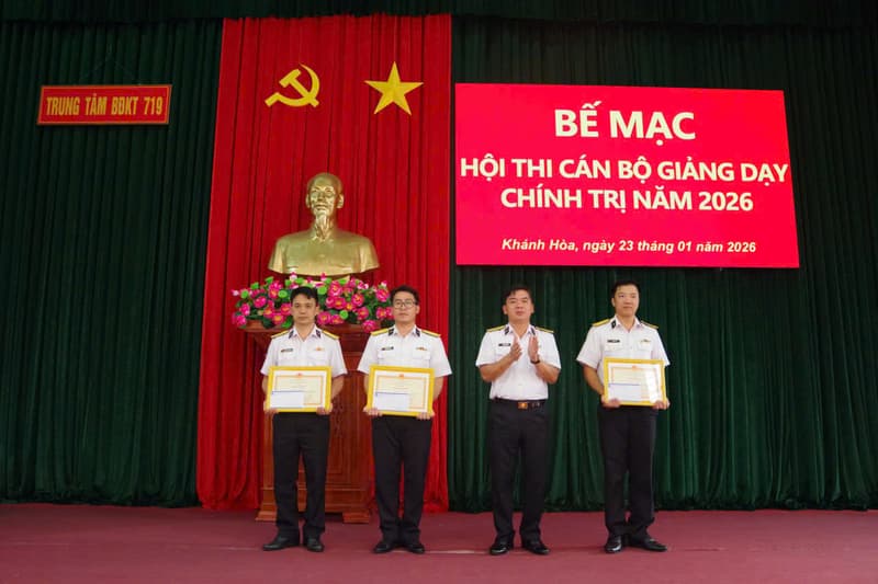 Trung tâm Bảo đảm kỹ thuật 719 bế mạc hội thi cán bộ giảng dạy chính trị năm 2026