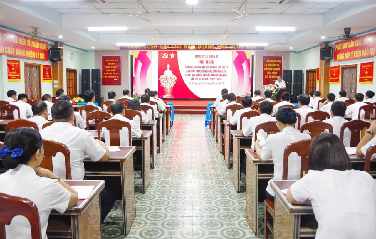 Đảng ủy Lữ đoàn 83 thông báo nhanh kết quả Hội nghị Trung ương 13 và Đại hội Đảng bộ Quân đội lần thứ XII