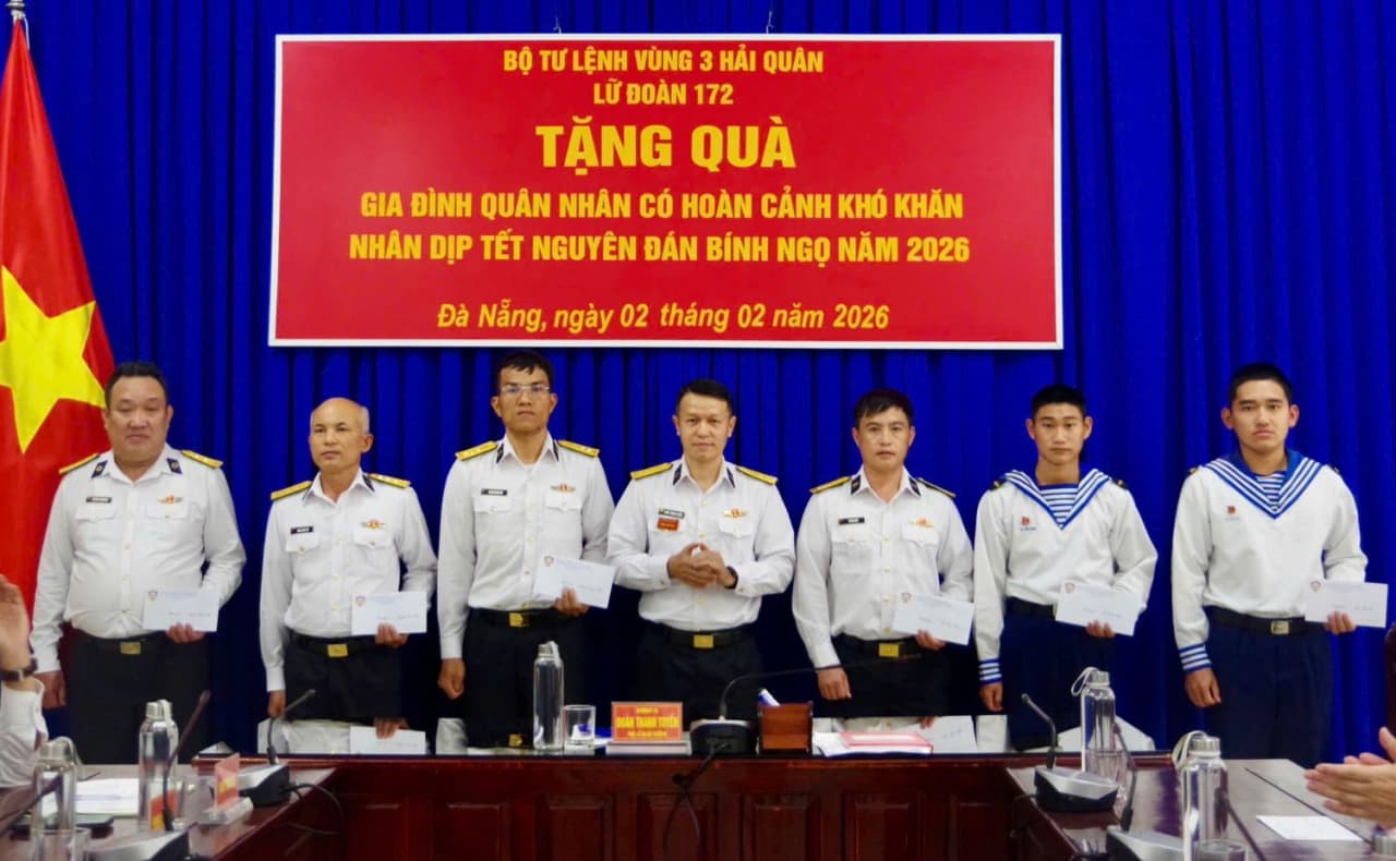 Lữ đoàn 172 thực hiện chính sách hậu phương quân đội dịp Tết Nguyên đán 2026