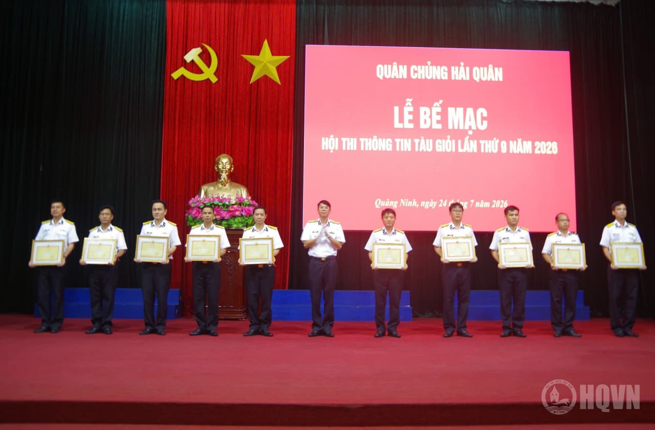 Quân chủng Hải quân bế mạc Hội thi thông tin tàu giỏi lần thứ 9 năm 2026