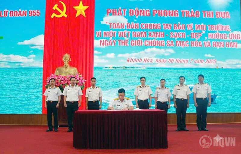 Lữ đoàn 955 phát động phong trào thi đua bảo vệ môi trường