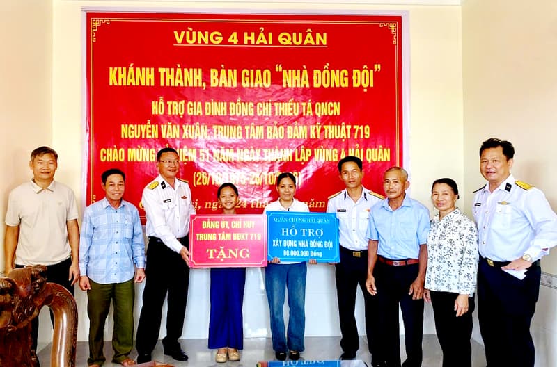 Trung tâm 719 khánh thành, bàn giao nhà đồng đội