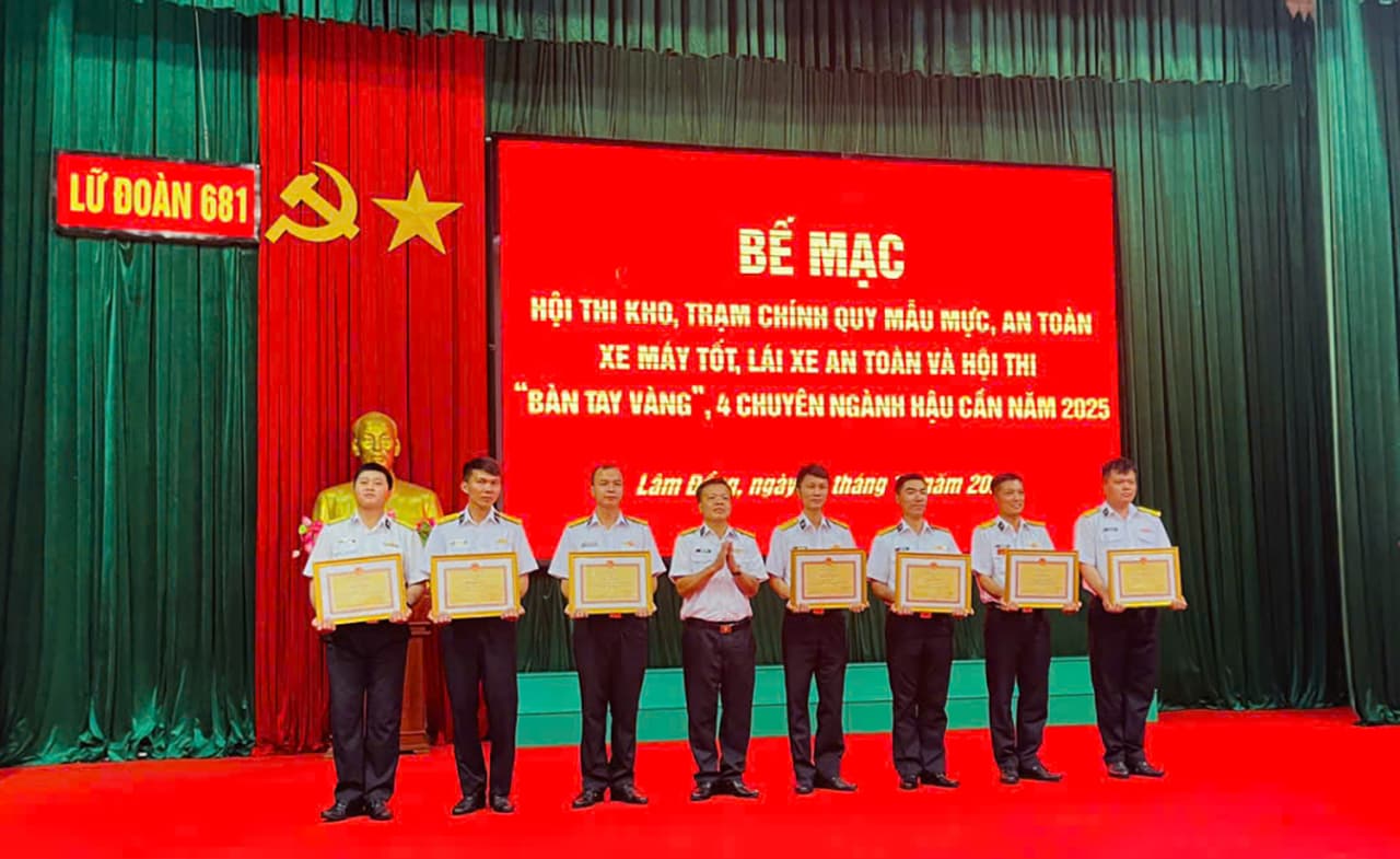 Lữ đoàn 681 bế mạc Hội thi kho trạm chính quy mẫu mực